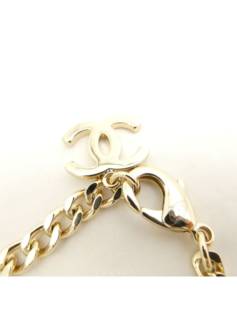 ★SOLD★ Chanel a Necklace 1 Piece CC Logo Lightstone - Picture 5 of 7